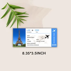 Customized boarding pass printing air tickets for surprise travel, DIY