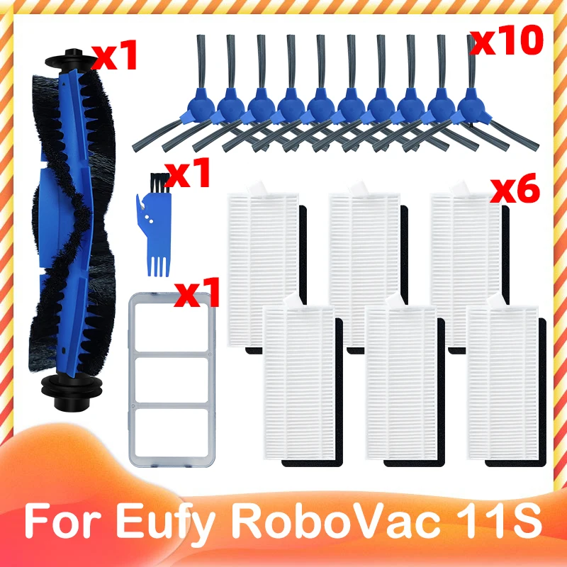 

Replacement for Eufy Robovac 11S Plus 35C 30 30C 15C 12 25C Robot Vacuum Main Roller Side Brush Pre Filter Hepa Strainer Spare