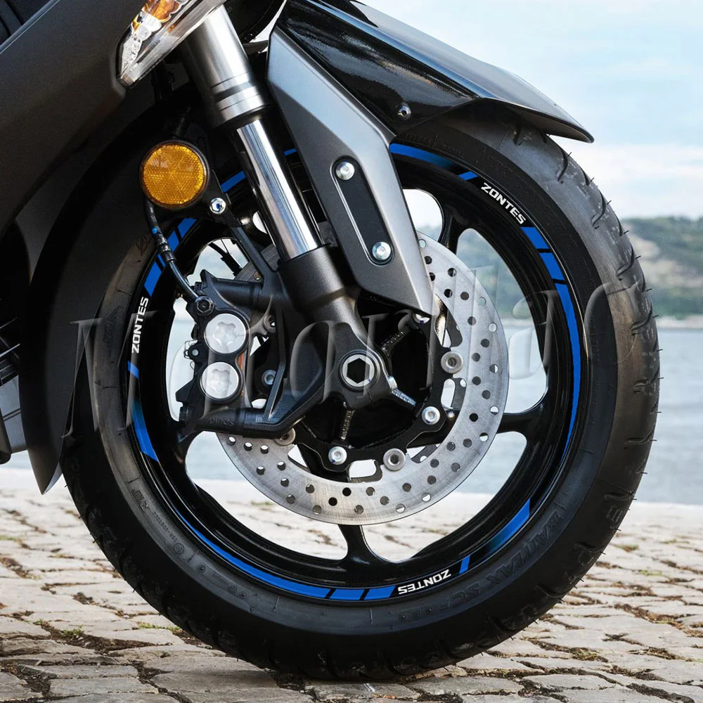 Motorrad-Radaufkleber Reflektierende Roller-Felgenstreifen-Aufkleber Zubehör für ZONTES 350T 350E 350D 350M 368K 368D 368E 368M – Detail 1