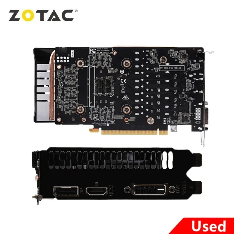 ZOTAC-Cartes graphiques vidéo de jeu GTX 2024, GTX1660, 6G, GDDR5, 192 bits, 1660 d'occasion