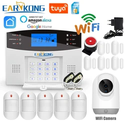 Tuya-Smart Home Alarm System, Segurança GSM, Alarmes contra roubo, Sem fio, Porta, Janela, Fumaça, Detector de vazamento de gás, Vazamento de água, 433MHz