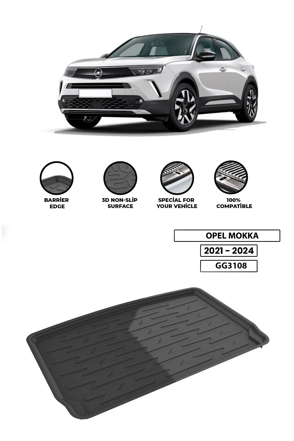 

For OPEL-MOKKA-2021-2024 luggage compartment Diffuser Extension Rear Bumper Attachment Luggage compartment