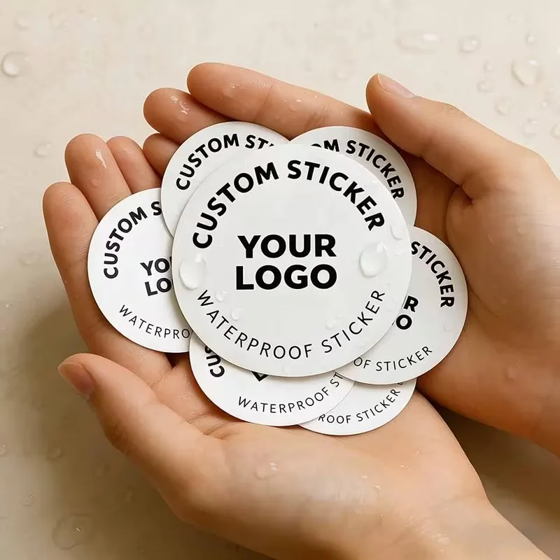 Custom Round Logo Stickers Decals for Branding, Weddings, Durable Design for Gift Bags, Laptops, Water Bottles Decorative Seals