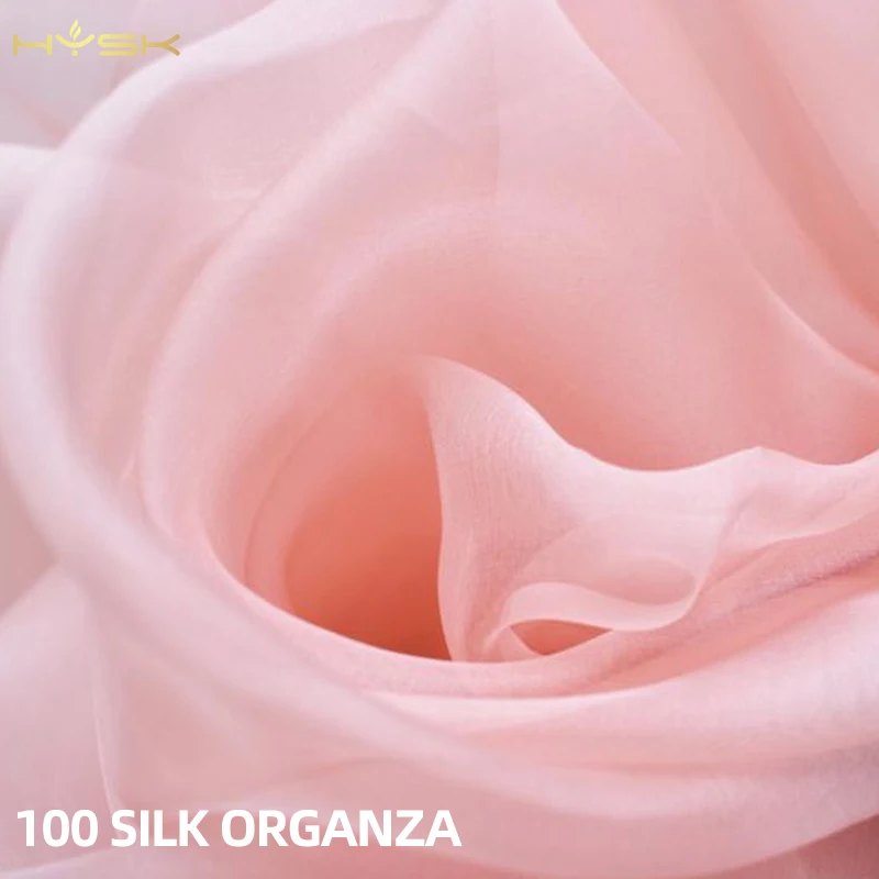 100% silk organza fabric solid multi colors natural mulbery organic woven plain  Gauze Tecido Meter cloth textile material