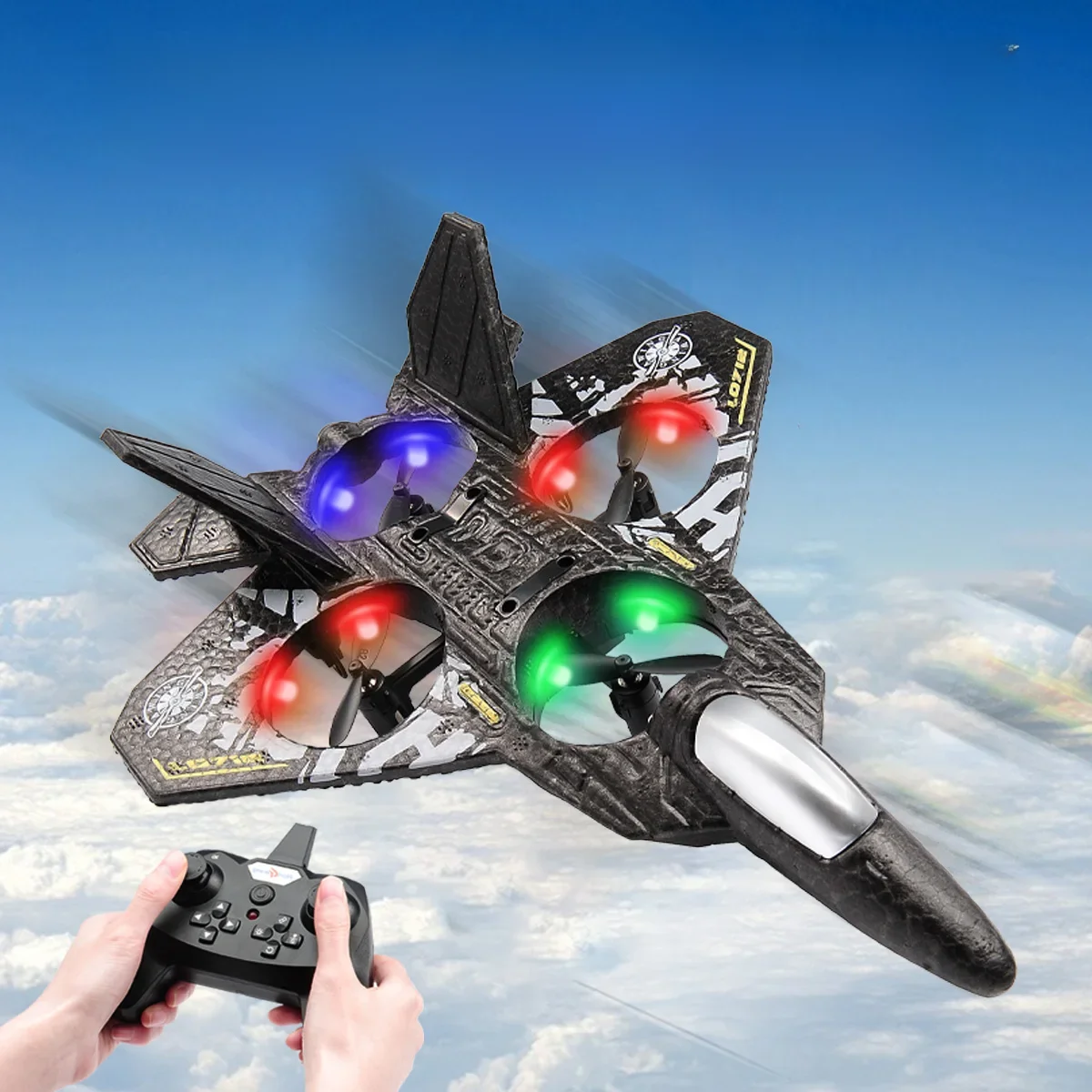 Samolot RC V17 2.4G Grawitacyjny szybowiec RC 360° ° Obrót Jeden kluczowy zdalnie sterowany samolot EPP Zabawki z pianki dla dzieci na prezent — 2