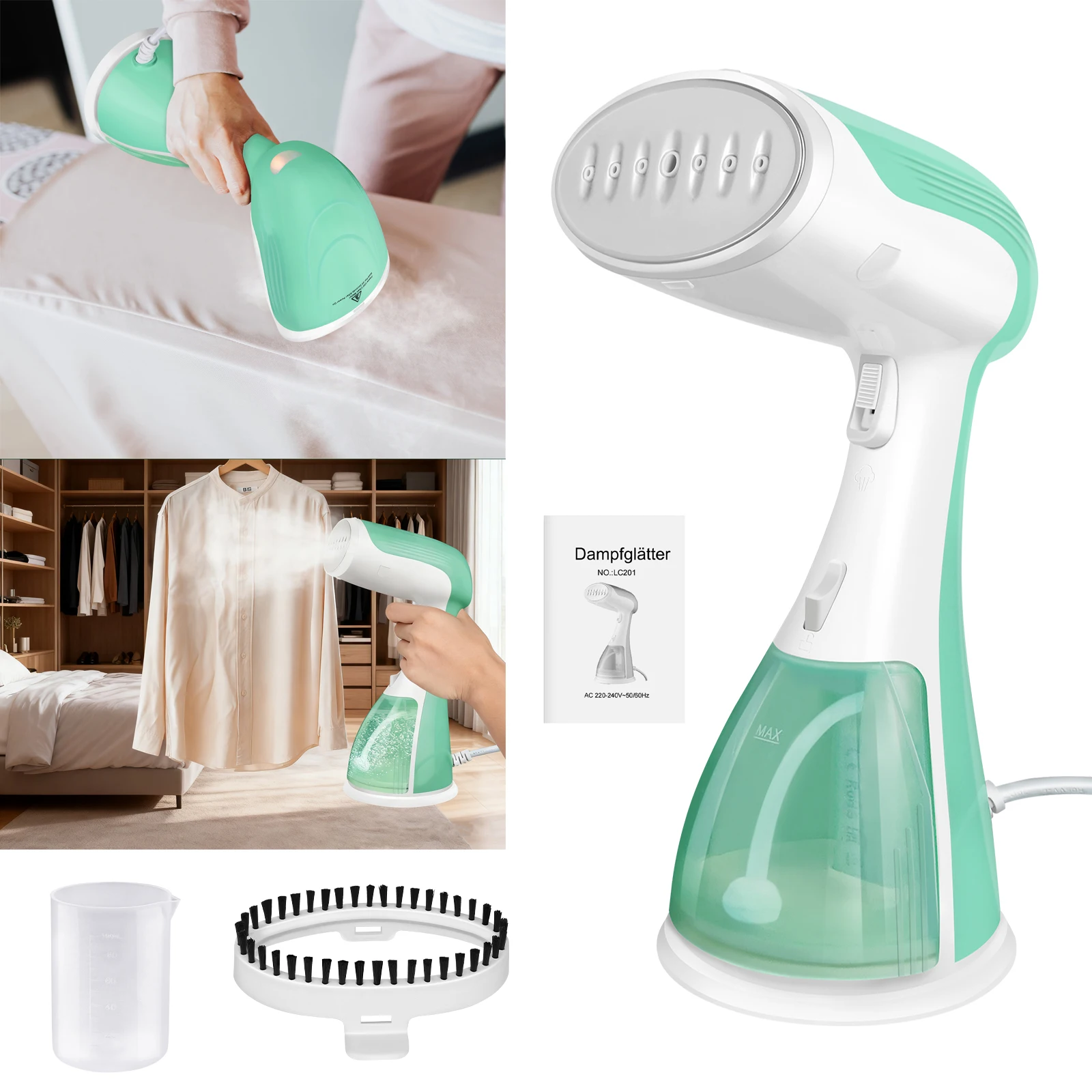 Fer à vapeur portable pour vêtements, défroisseur vapeur à main, mini-défroisseur compact – Idéal pour la maison, le bureau, les voyages