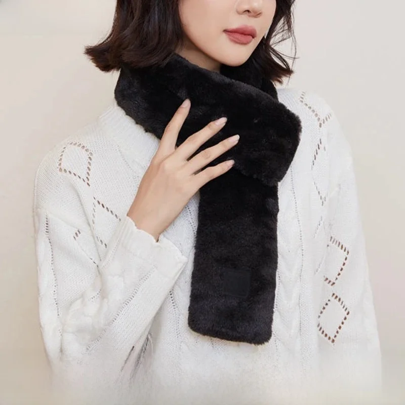 Écharpe chauffante électrique chaude à 3 vitesses pour l'extérieur, coussinets chauffants, chauffage USB, châle thermique, attelle de cou, bavoir chaud pour femmes et hommes