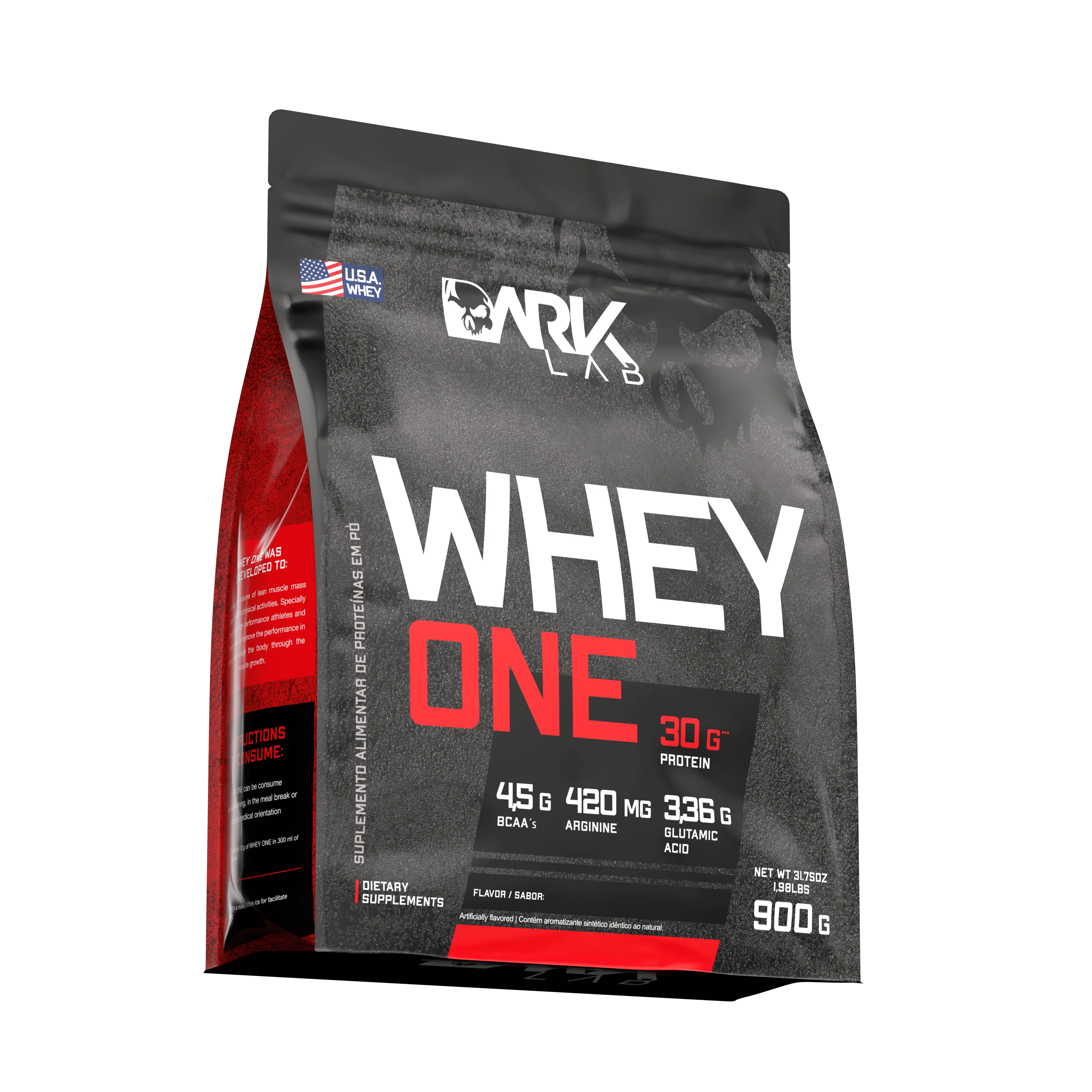 بروتين مصل اللبن One Refill 900 جرام Dark Lab - بروتين مع BCAA، الجلوتامين، الأرجين