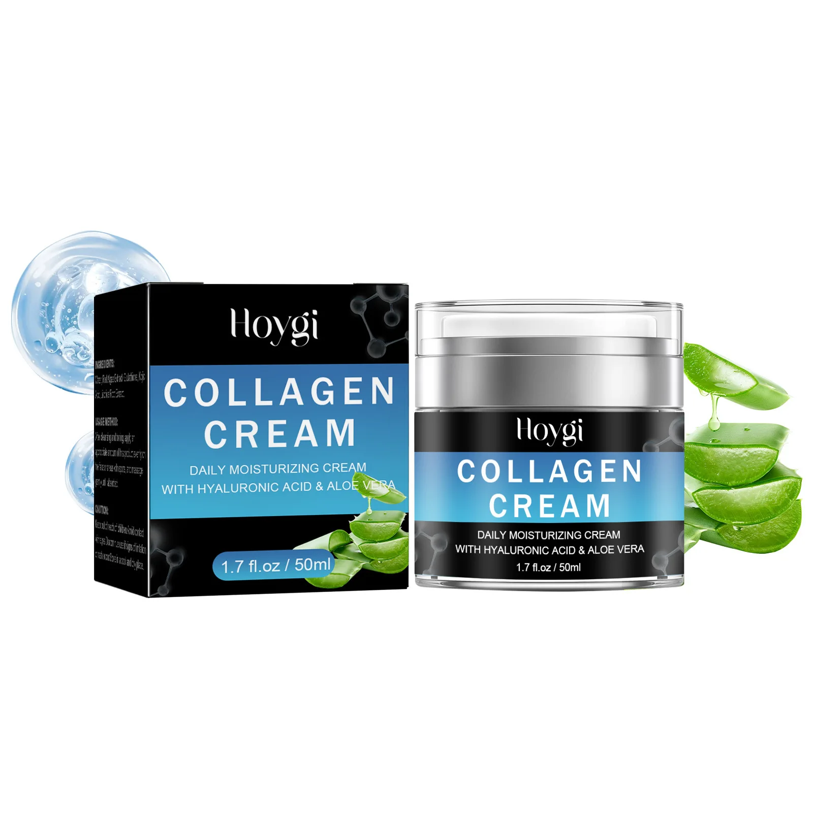 Hoygi-Crème pour le visage anti-âge au collagène, 50ml, déformable, raffermissante, humidité de la peau, lignes fines, nourrissante, éclaircissante, réparatrice