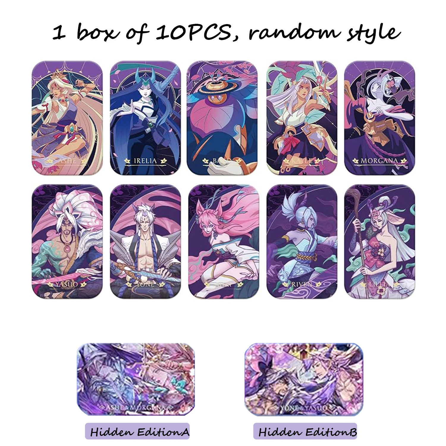 

Набор значков League of Legends Blind Box, серия Spirit Blossom (случайный набор 10+2), 10 шт. в коробке, случайные дизайны, подарочный мерч.
