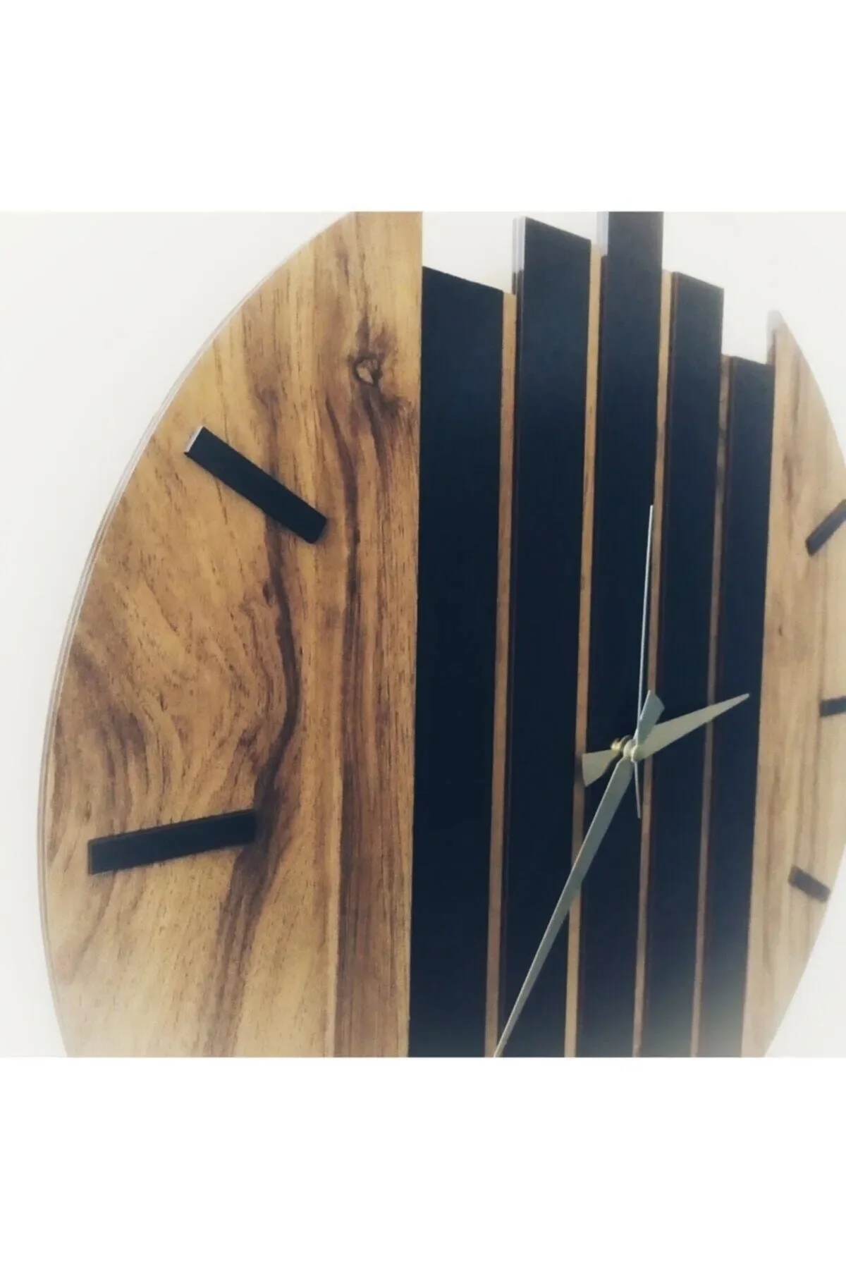 Modern Wooden Wall Clock 50cm