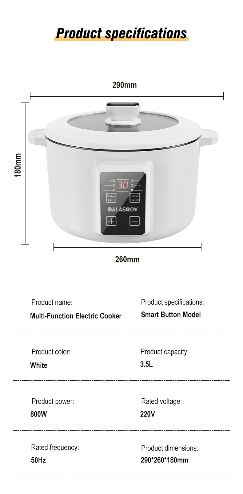 Mini Antihaft-Elektrokocher für die Küche, 1-3 Personen, Schicht-Hotpot, Multifunktions-Elektrotopf für Suppenzubereitung zu Hause, EU-Stecker – Detail 16