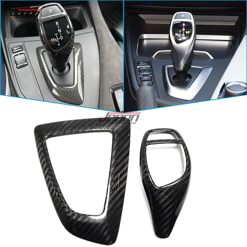 For BMW 3 4 Series M3 M4 Car Carbon fiber Interior Upgrade Dashboard Trim Gear Shift Knob Cover Inner Handle AC Console Frame