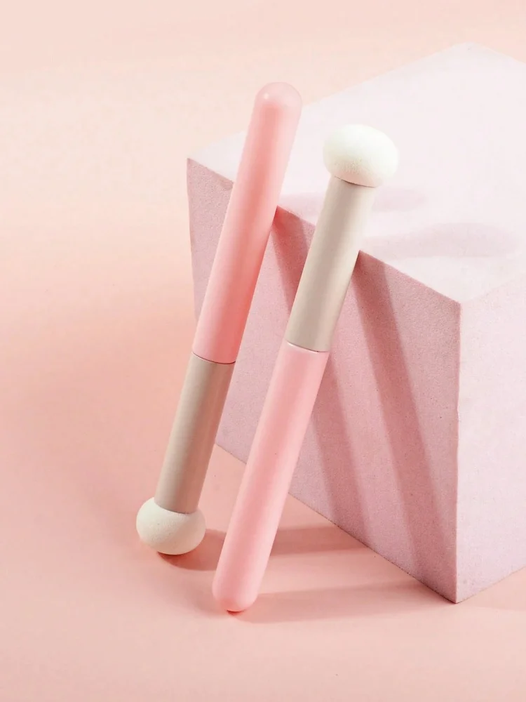 Pennello per Nail Art a Doppia Punta con Sfumatura e Ombreggiatura, Punta a Pennello per Dotting, Manico in Spugna con Strass, Strumento per Pittura Unghie