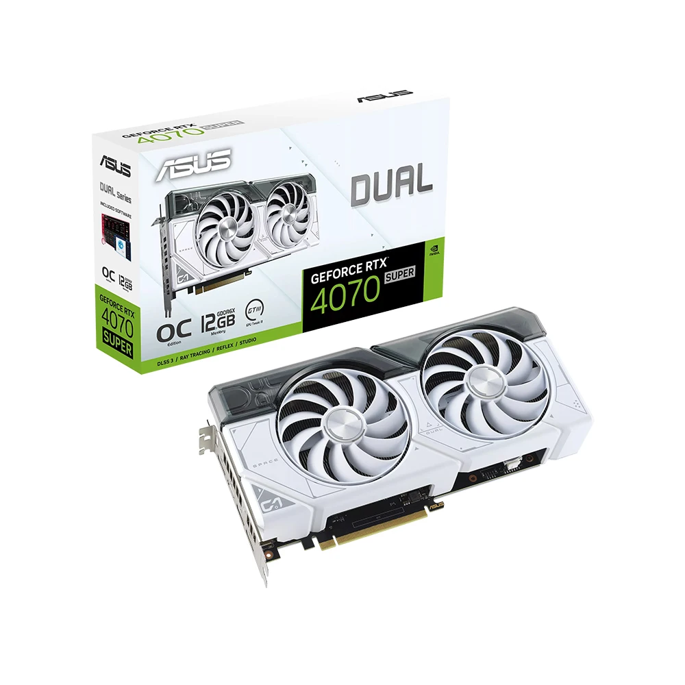 ASUS DUAL GeForce RTX 4070 SUPER O12G OC D6X12GB White