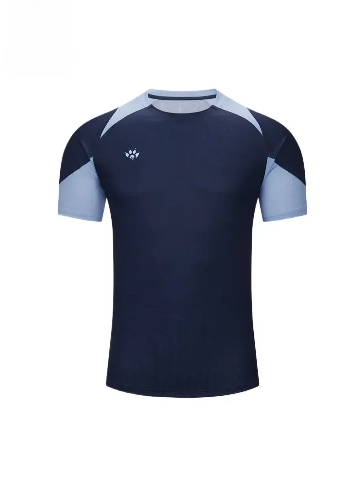 Kelme Heren Voetbal Gym Korte Mouwen Hardlopen Vocht Wicking Ronde Hals T-Shirt Training Gym Sport Shirt Tops - afbeelding 2