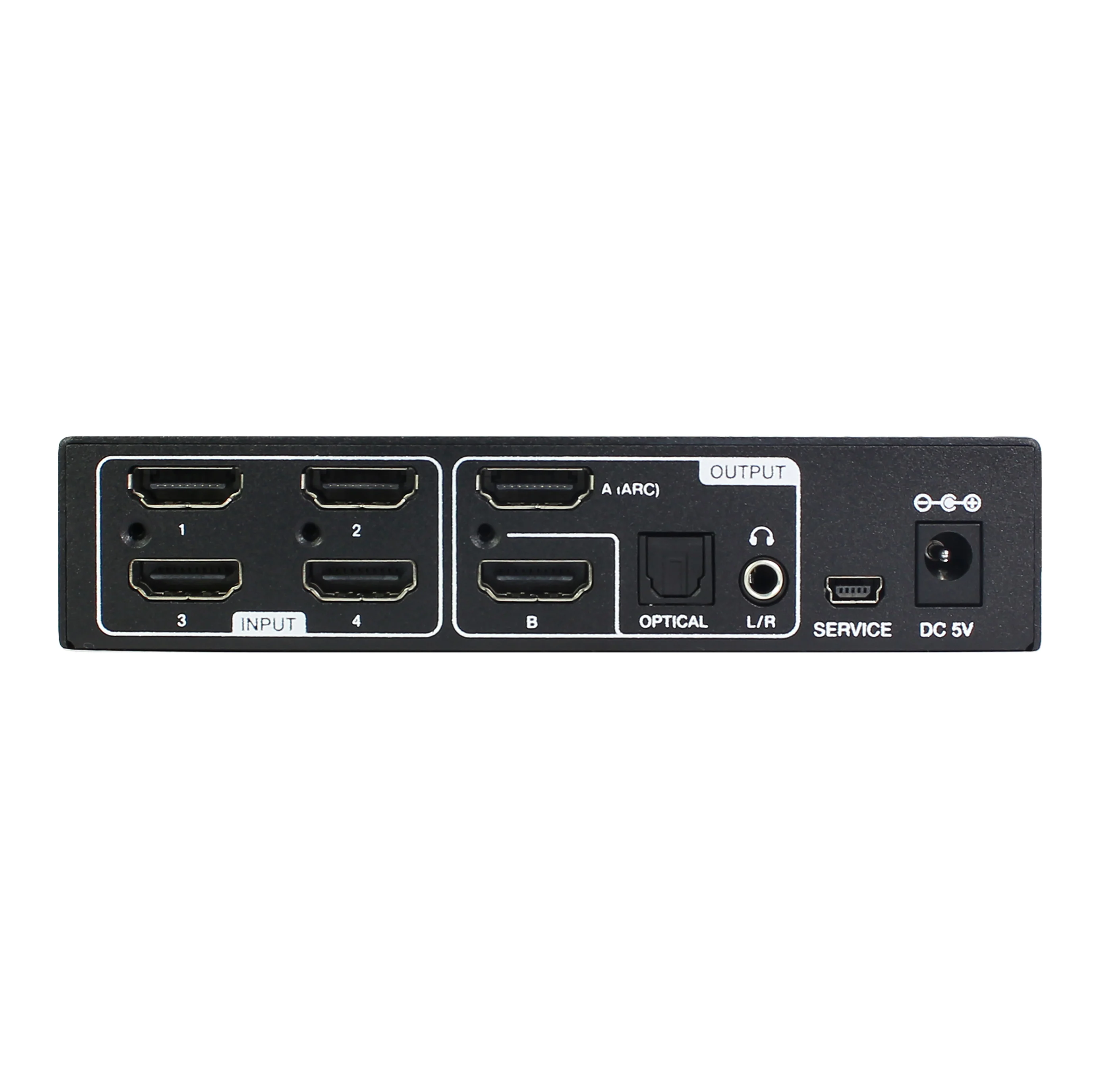 4 × 2 HDMI 2.0 Ma Trận Switcher Lên Đến 4K2K @ 60Hz YCbCr 4:4:4 Hỗ Trợ EDID, Hồng Ngoại, 4K 1080P Downscale Chức Năng Tự Động