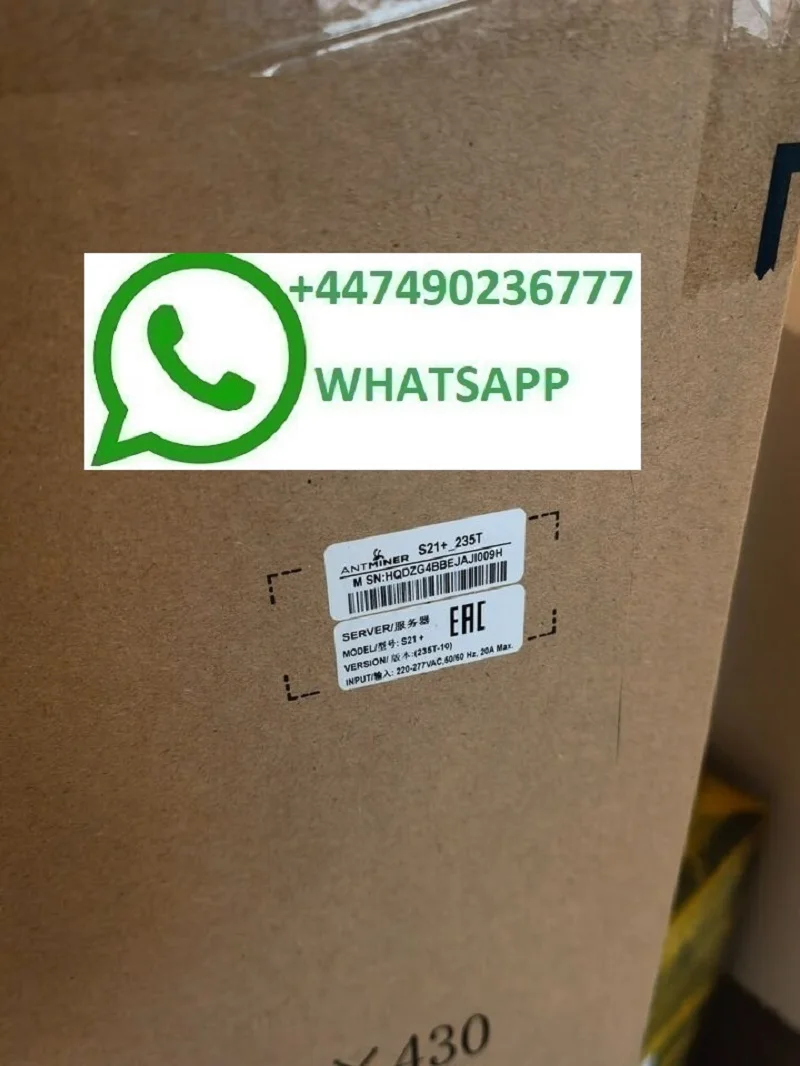 SA Antminer S21+ BTC Miner 235T 3877W ASIC Miner Algoritmo SHA-256 Miner