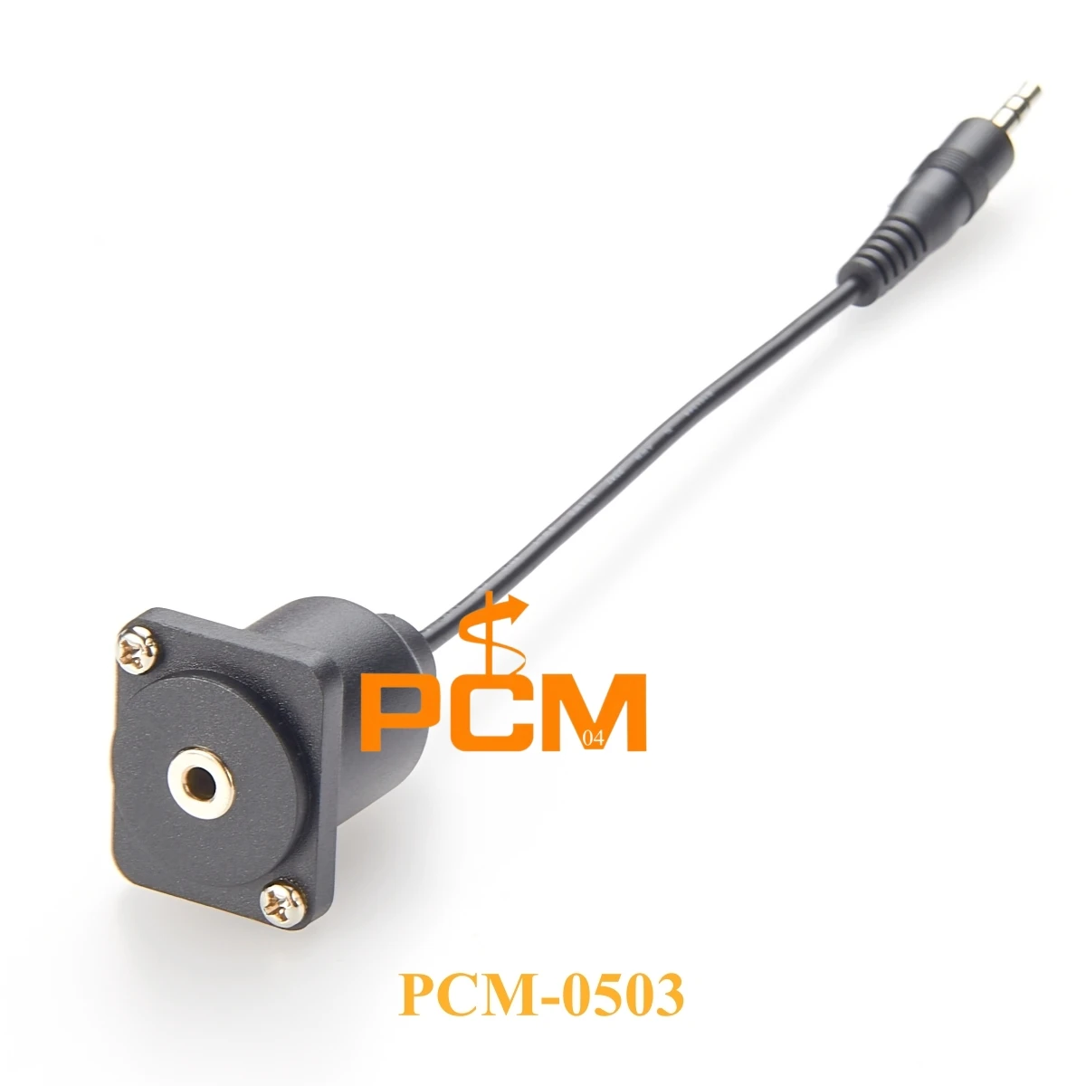 3.5mm audio cable D series square shell enclosure panel mount female to male connector