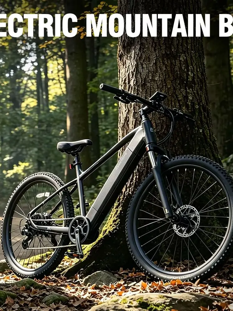 [EU Direktversand] E-Bike für Pendler, Elektro-Mountainbike, Reichweite in km, 250W, 36V 15Ah Akku, Geschwindigkeit 25 km/h, 8 Gänge, Scheibenbremsen E-Bike