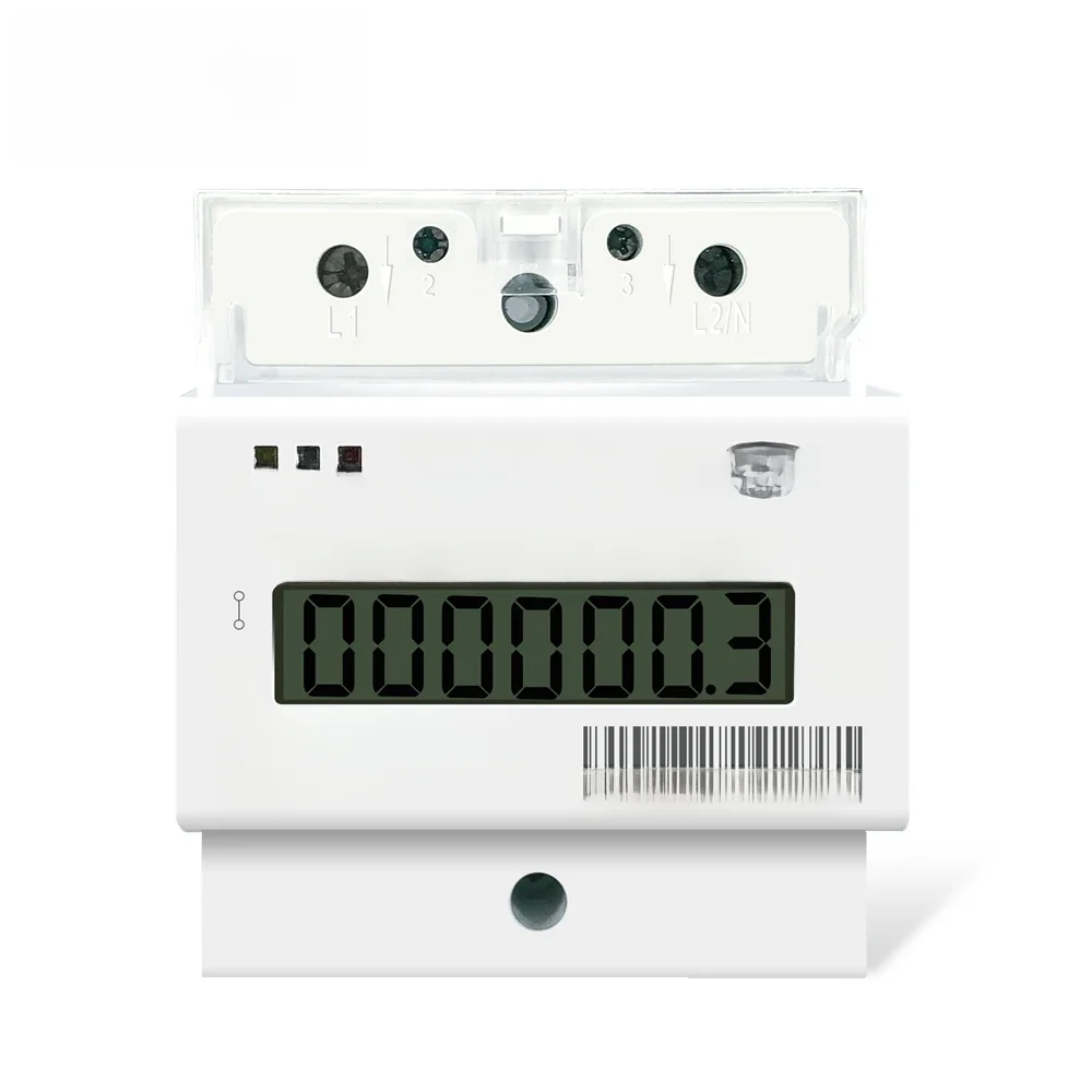 10(100) 110V/220V 60HZ jednofazowy trzy druty Din rail KWH Watt hour din-miernik energii LCD dla Ameryki — zdjęcie 2