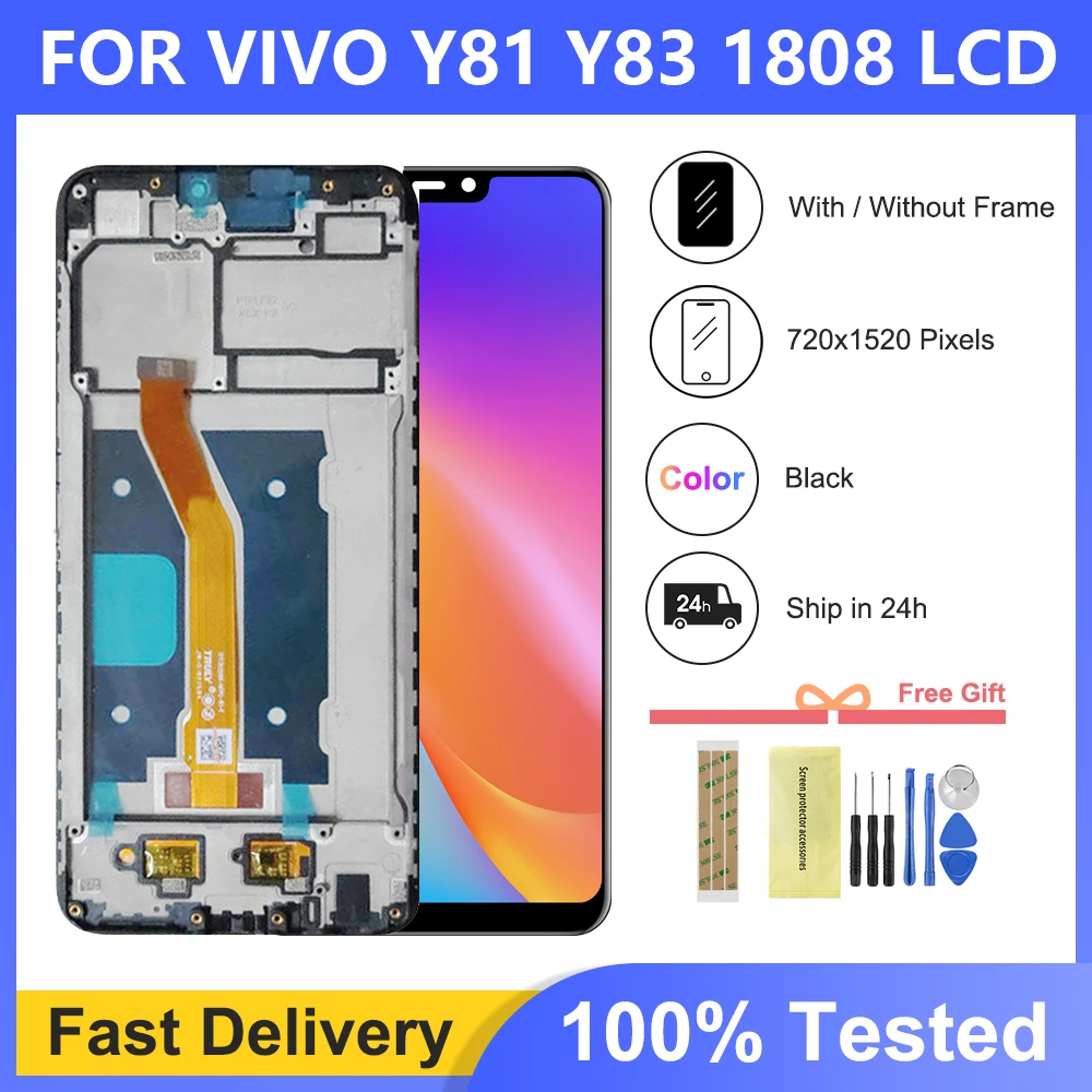 

6.22'' For VIVO Y81 Y83 Y81i LCD Display Touch Screen 1802 1808 1803 V1732A Digitizer Assembly With Frame Replacement