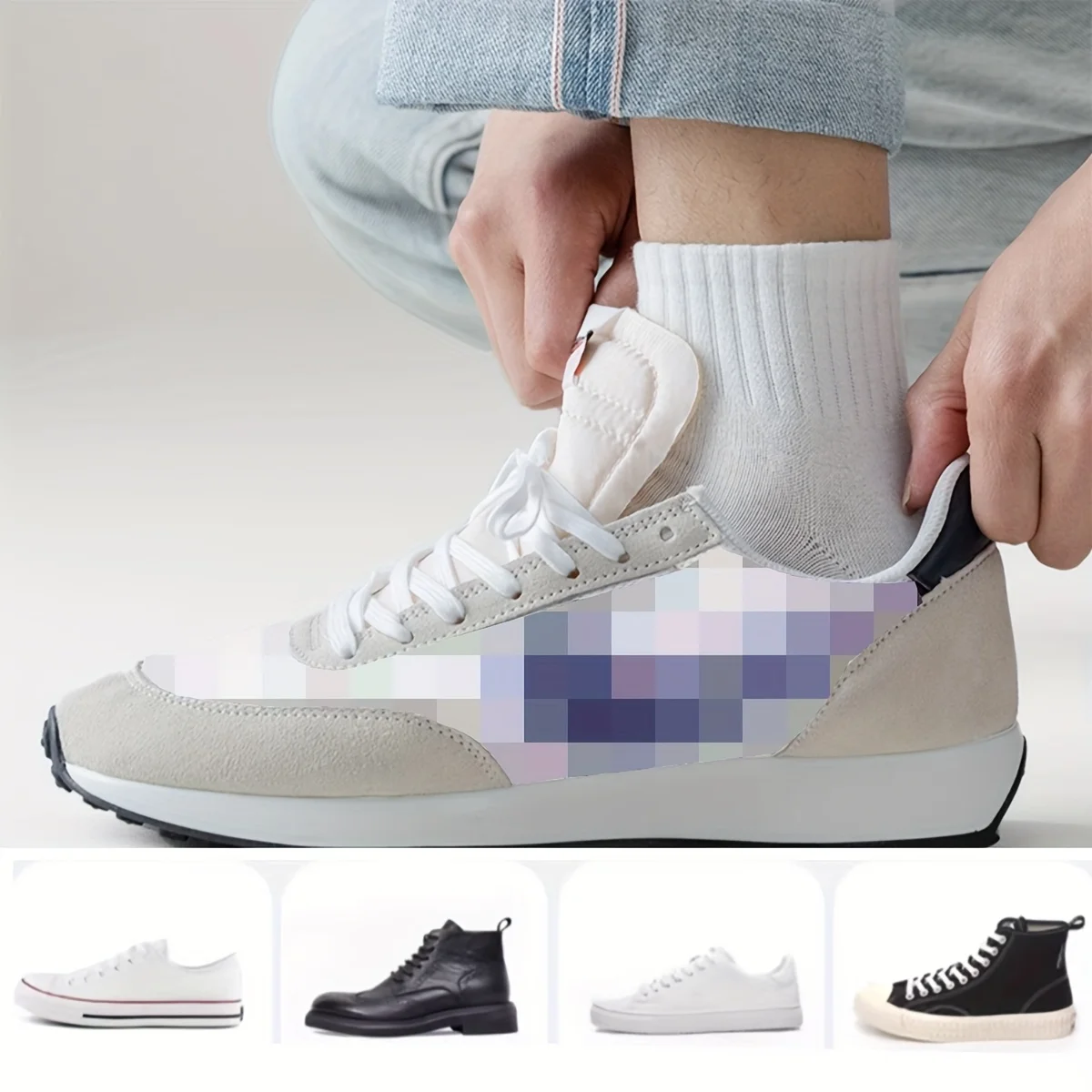 ถุงเท้าข้อสั้นแบบแห้งเร็วระบายอากาศได้ดี 5 คู่ – ถุงเท้ากีฬาโพลีเอสเตอร์น้ำหนักเบา ดูดซับความชื้น เหมาะสำหรับการวิ่ง