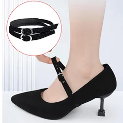 Shoe Strap Fixator Anti Loose with Buckle Leather Ankle Tie Holder Shoes Band Detachable Belts for Women Lady Shoe Accessories