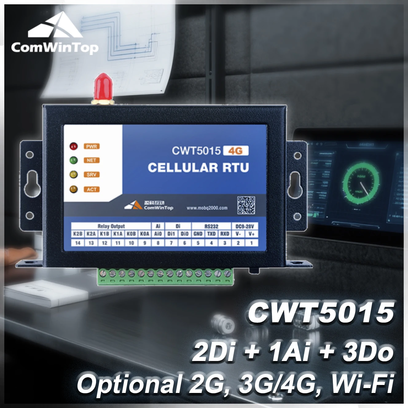 

CWT5015 2DI 1AI 3DO Gsm Gprs 4g Wi-Fi удаленный модуль Io контроллер модема Rtu