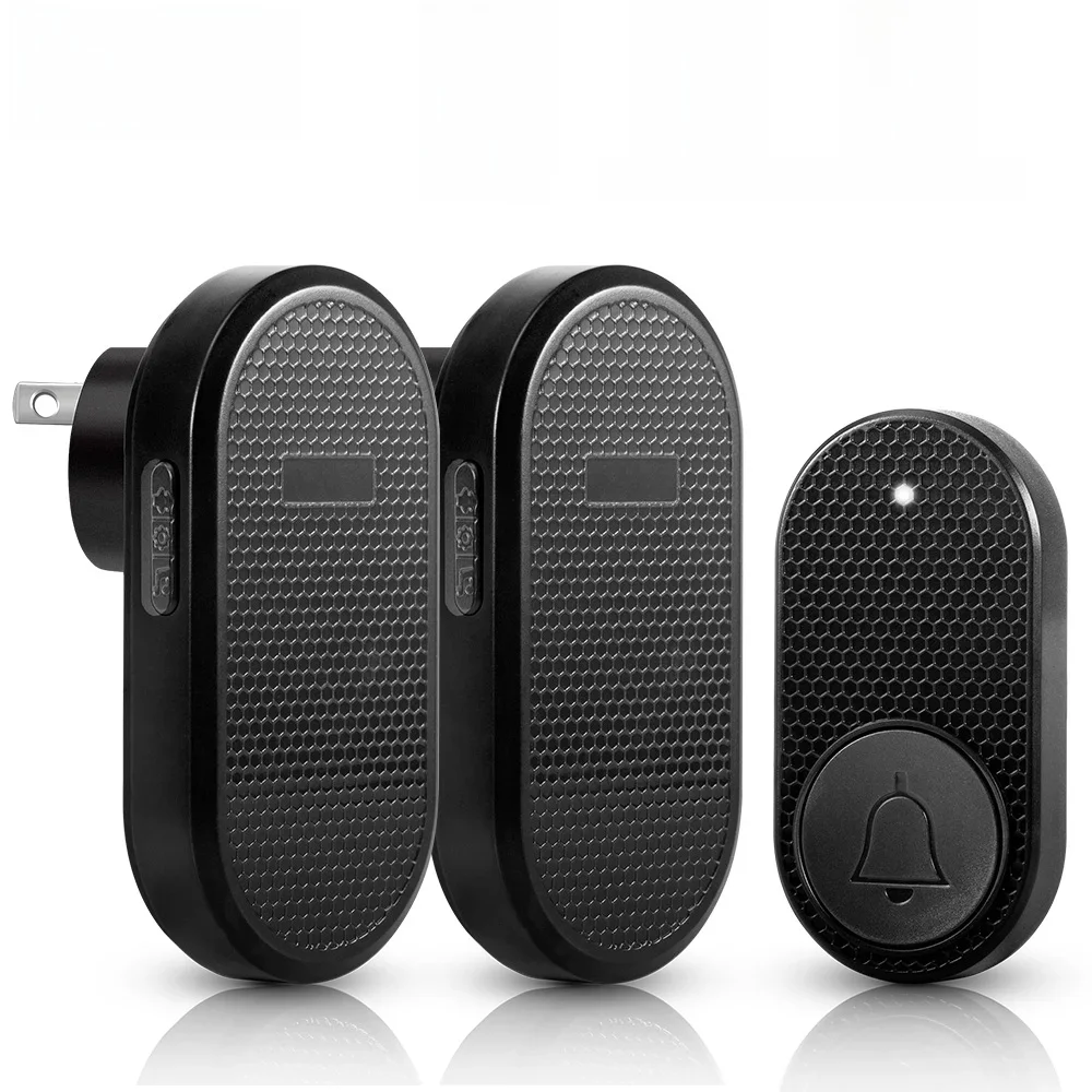 Sonnette intelligente sans fil M558, alarme de sécurité domestique, sonnette de porte avec 33 chansons, 4 niveaux de Volume réglable, Installation facile