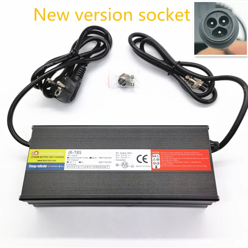 66.4V6.5A 58.1V7A Fast Charger for MINIMOTORS DUALTRON DT 60v scooter and 52V DTmini 100-240V