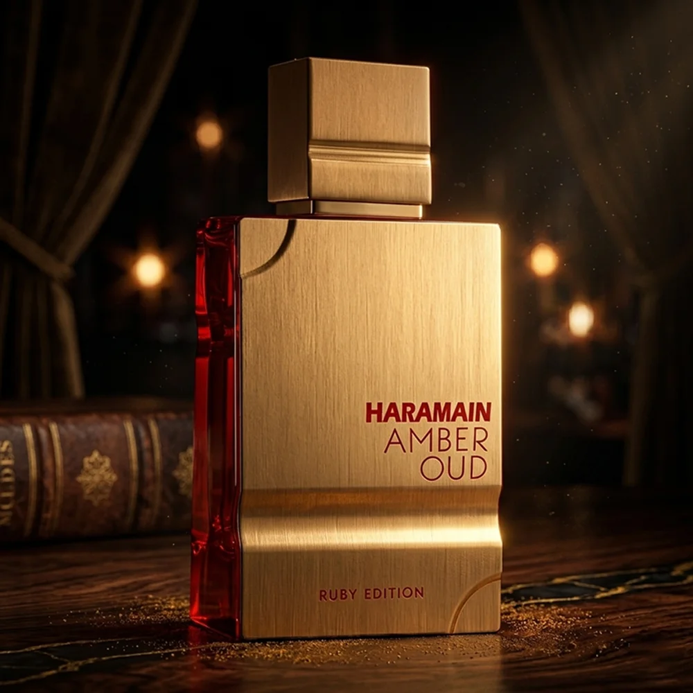 

Haramain Amber Ruby Luxury Unisex Perfume 60ml Oriental Amber Woody EDP Long-Lasting for Daily Date Office Party Gift