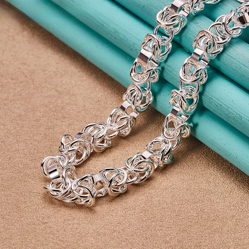 URMYLADY 925 Sterling Silver Multi Ring Naszyjnik dla kobiet Ślub Zaręczyny Impreza Moda Biżuteria z urokiem — zdjęcie 2