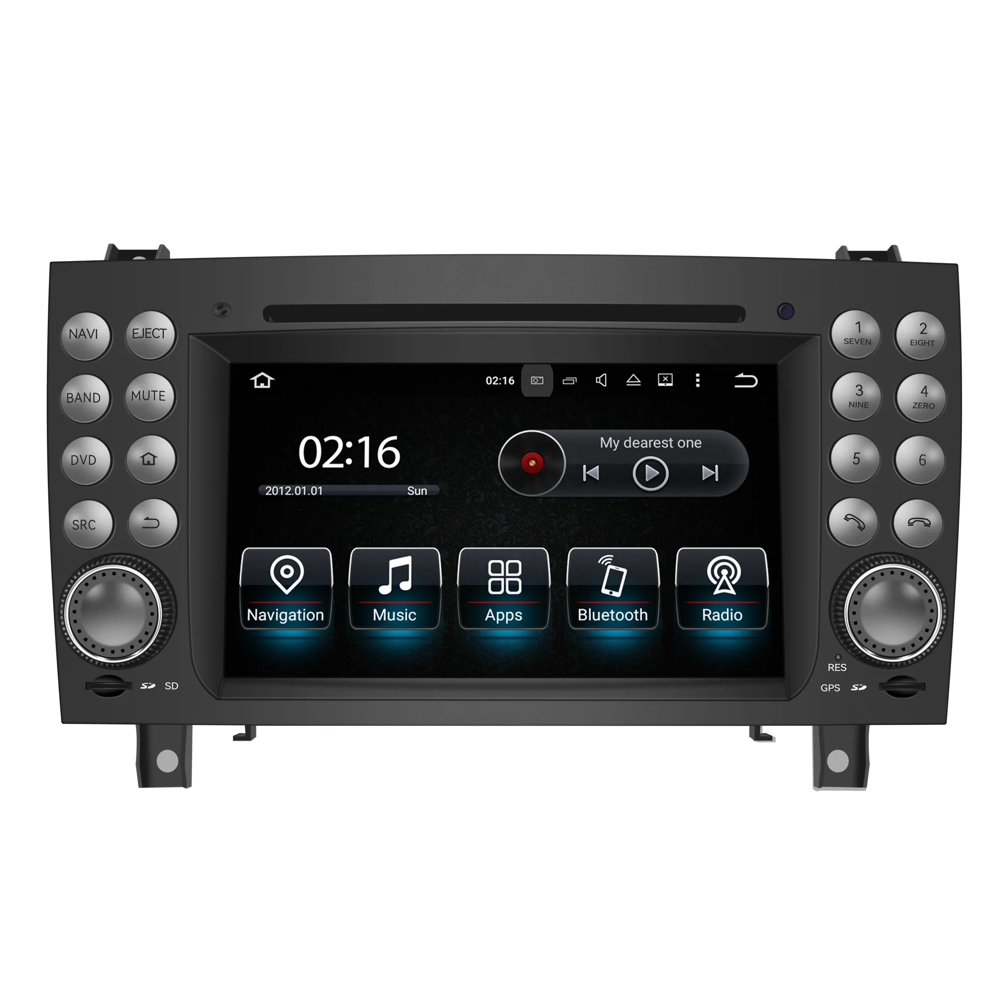 Autoradio for Mercedes SLK R171 w171 SLK200 slk280 slk300 SLK350 SLK55 radio upgrade 7in touchscreen CarPlay Andriod auto spotif