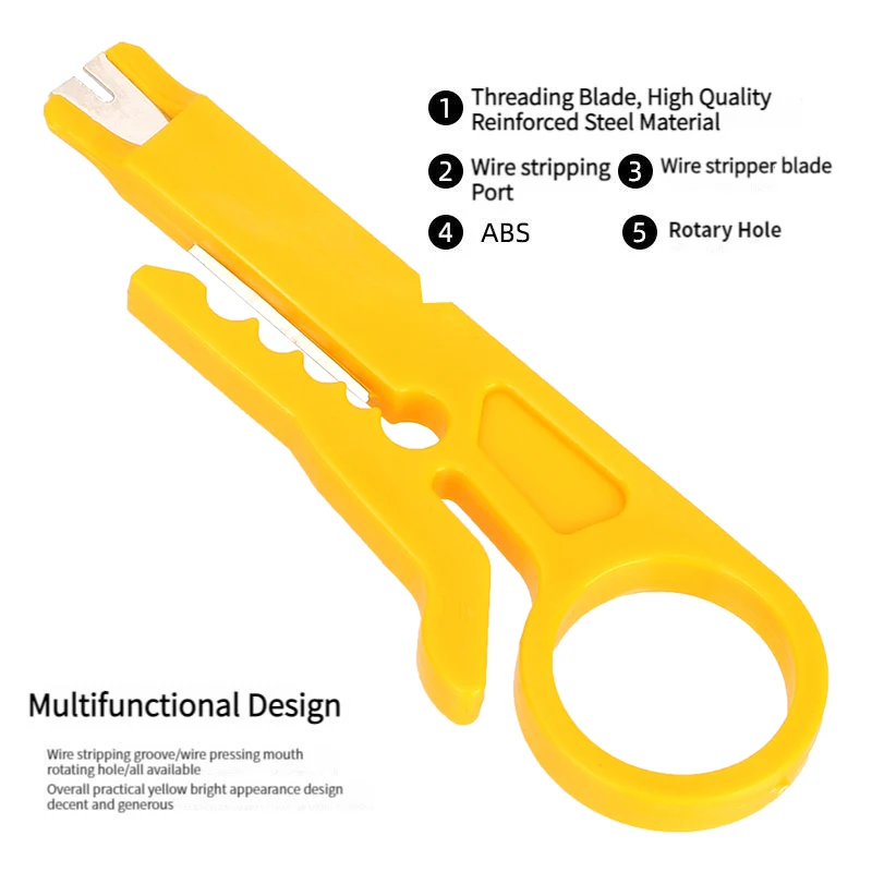 Mini Portable Wire Stripper Knife Crimper Pliers Crimping Tool Cable Stripping Wire Cutter Multi Tools Cut Line Pocket Multitool