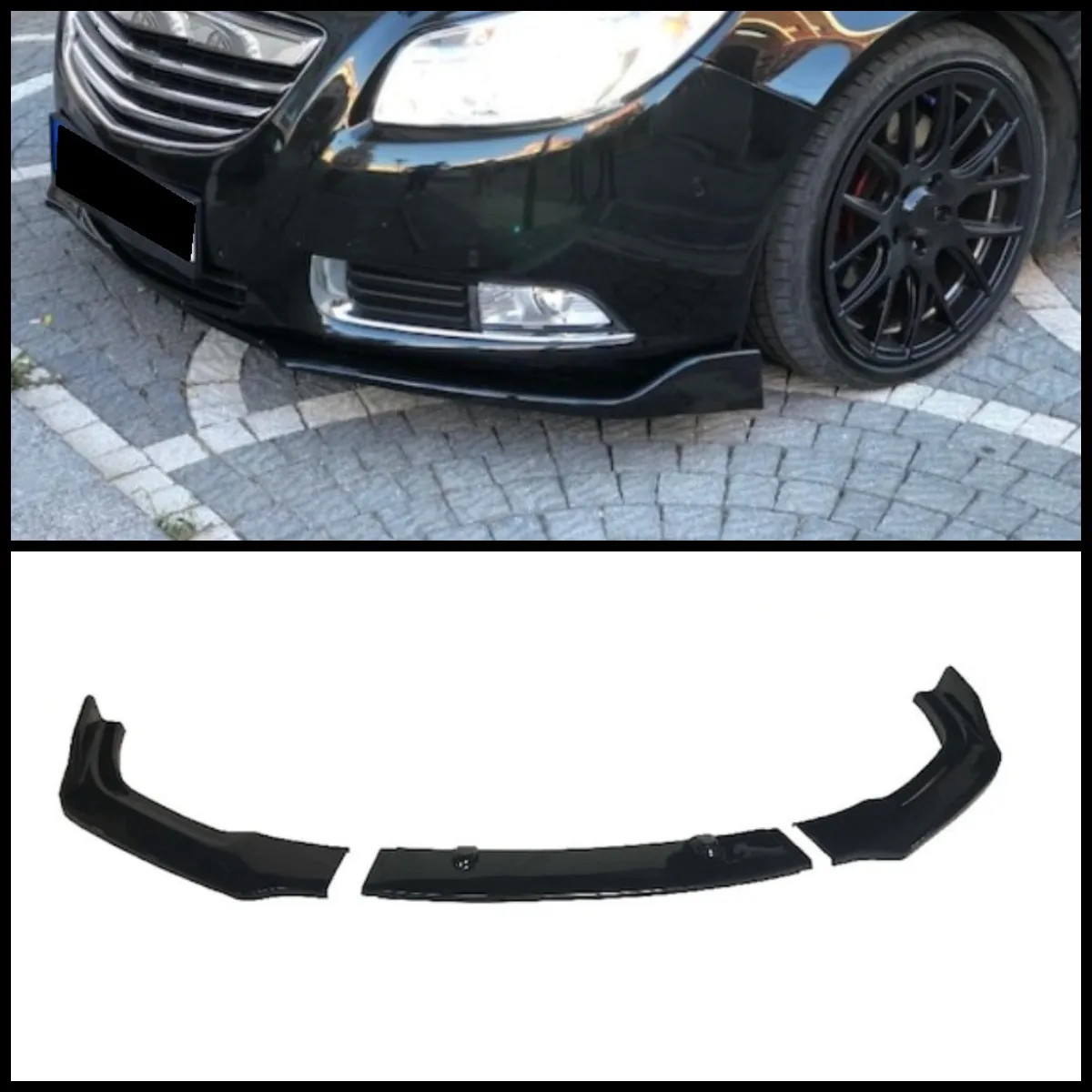 For Opel Insignia Front Bumper Lip Body Kit Spoiler Splitter Diffuser Lip 3pcs High Quality ABS Plastic Professional Universal