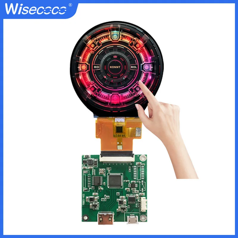 Wisecoco 원형 Tft LCD 정전식 터치 패널, 원형 디스플레이, 2.1 인치, 480x480, ST7701S, RGB 드라이버 보드, 스마트 홈용