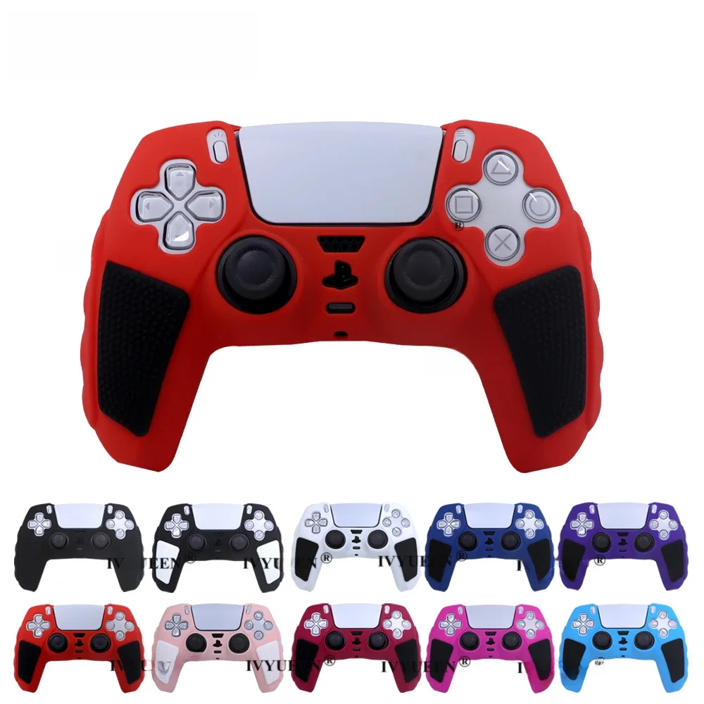 IVYUEEN pour PlayStation 5 PS5 contrôleur étui en caoutchouc protecteur Extra épais Silicone peau combinaison pour DualSense chargeur d'origine