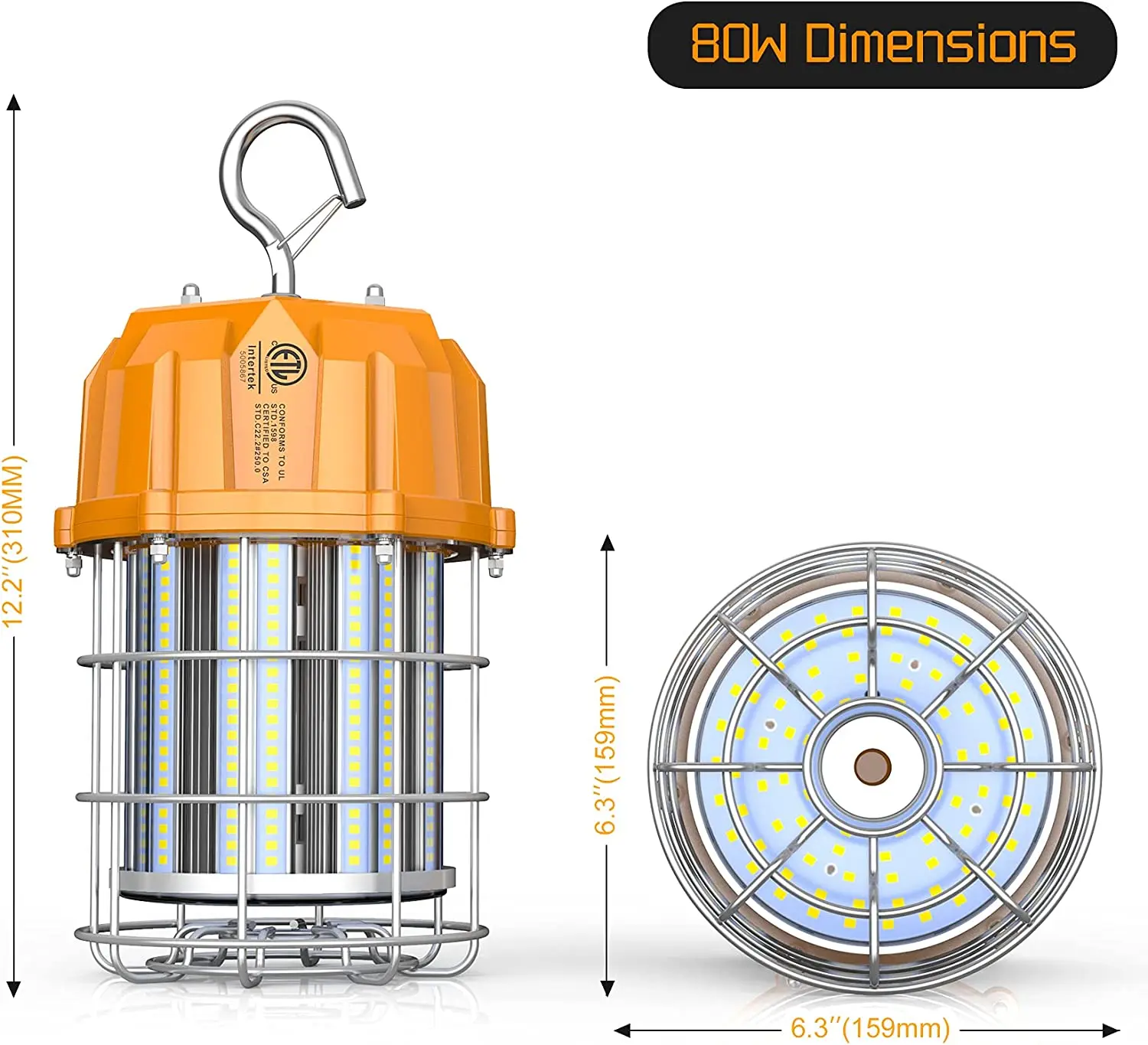 Luz de trabalho LED para construção ao ar livre, iluminação do trabalho, 150W, 5 anos de garantia, AC100-277V