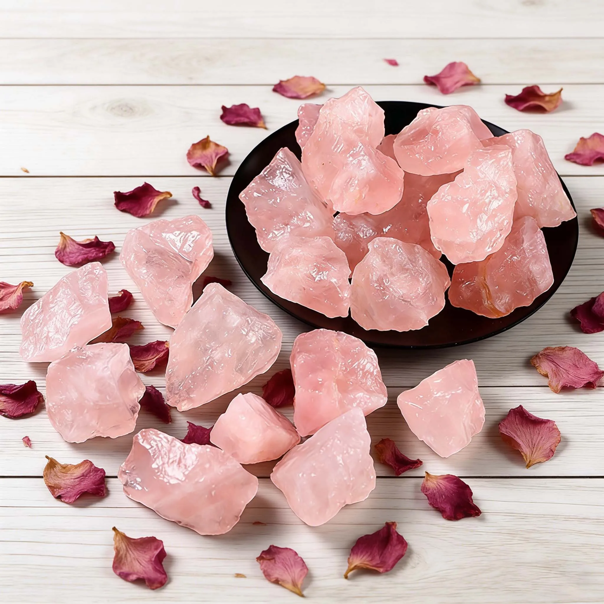 

Raw Rose Quartz Ore Rouge Smooth Unique Unmodified Natural Ore Surface High-End Art Decor