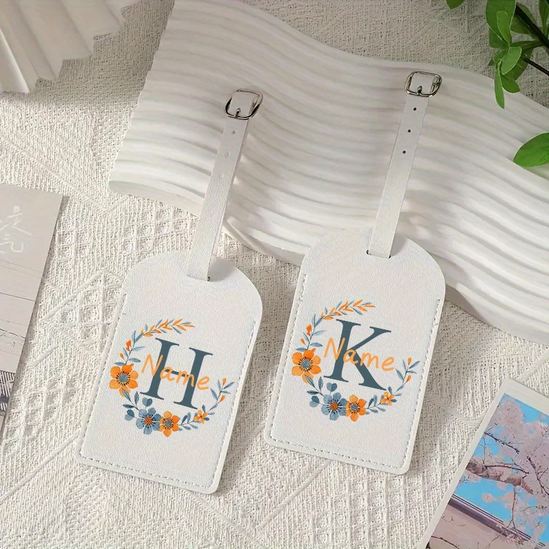 

1pc Personalized 26-Letter Luggage Tag & Passport Cover - Name/Initials/Contact Info, Travel Accessory Suitable for Tourists
