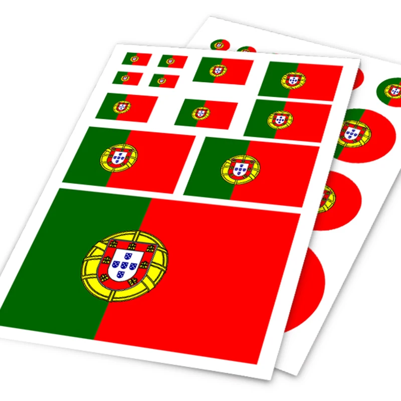 Portugal Flag Car Auto Motorcycle Logo Decal Set Sticker Scratch Off Cover Ipad Notebook Laptop Handy Car Styling