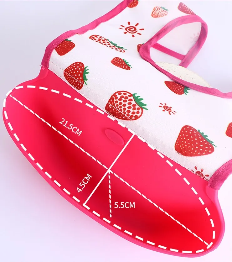 New Upgraded Baby Saliva Bibs for 1-3 Years Old Girls Kids Feeding Catcher Food Grade Silica Gel Burp Cloth Stain Resistance