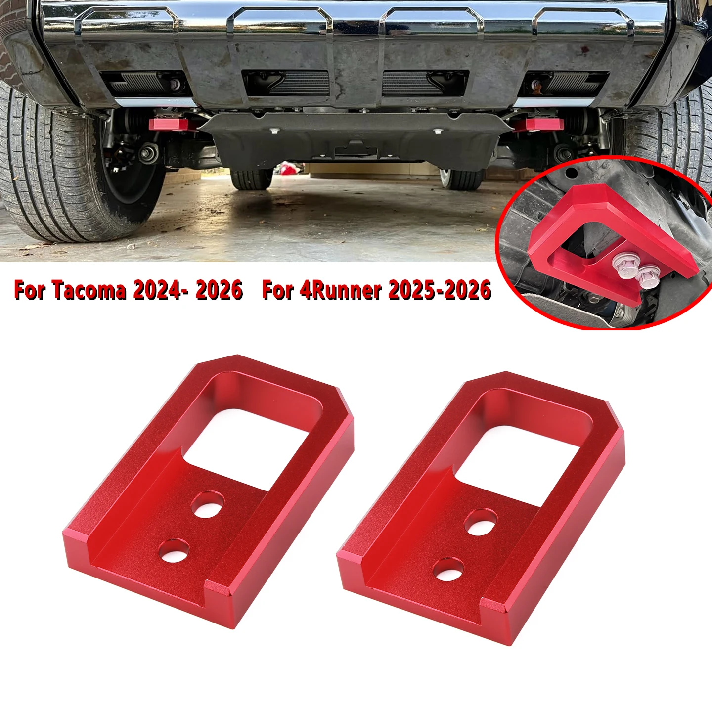 

Крюки для буксировки прицепов для Toyota Tacoma 2024-2026 и Toyota 4Runner 2025-2026, металлический комплект крюков для буксировки на бампер