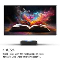 Alr Ust Projector Screen Ultra Thin Short Throw Projection 16:9 150 Inch 4K For Home Theatre