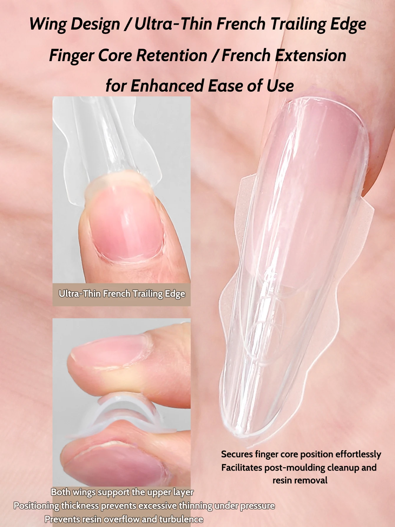 180 قطعة من وضع الأظافر الأندويش، وصلة سريعة بدون ورق، كريستال متضمنة قوالب سفلية وأعلى، سهلة التمديد لصالون الأظافر #1