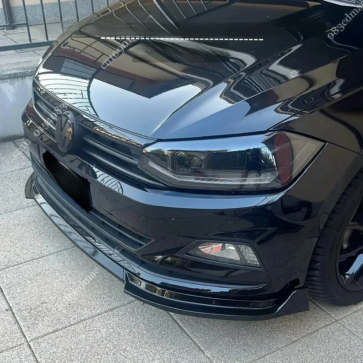 Voorbumper Splitter Lip 3 Stuks Voor Vw Polo MK5 MK6 Standaard Tsi Tdi 2010-2021 Tuning Body kit Guard Gloss Black Uv Jas Spoiler - afbeelding 2