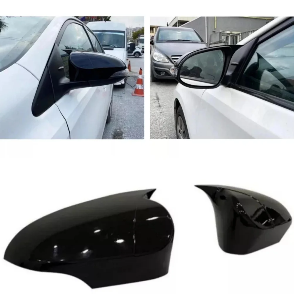 Bat Style Mirror Cover For Toyota Yaris 2011 2017 Car Accessories 2 Pieces Cover Glossy Black Shields Exterior Parts Sport