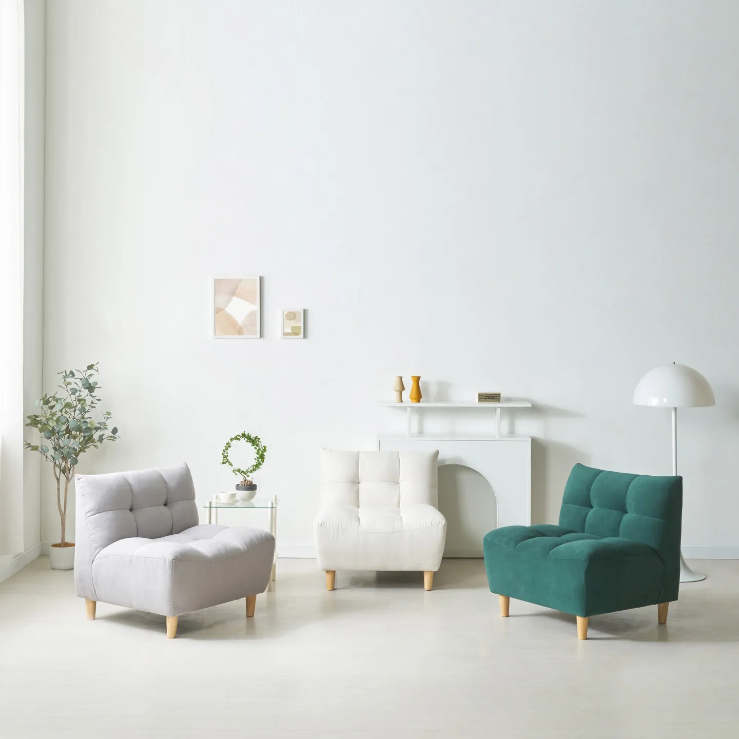 채움가구 아쿠아텍스 모듈소파 멜로우 1인 원목다리형 소파 