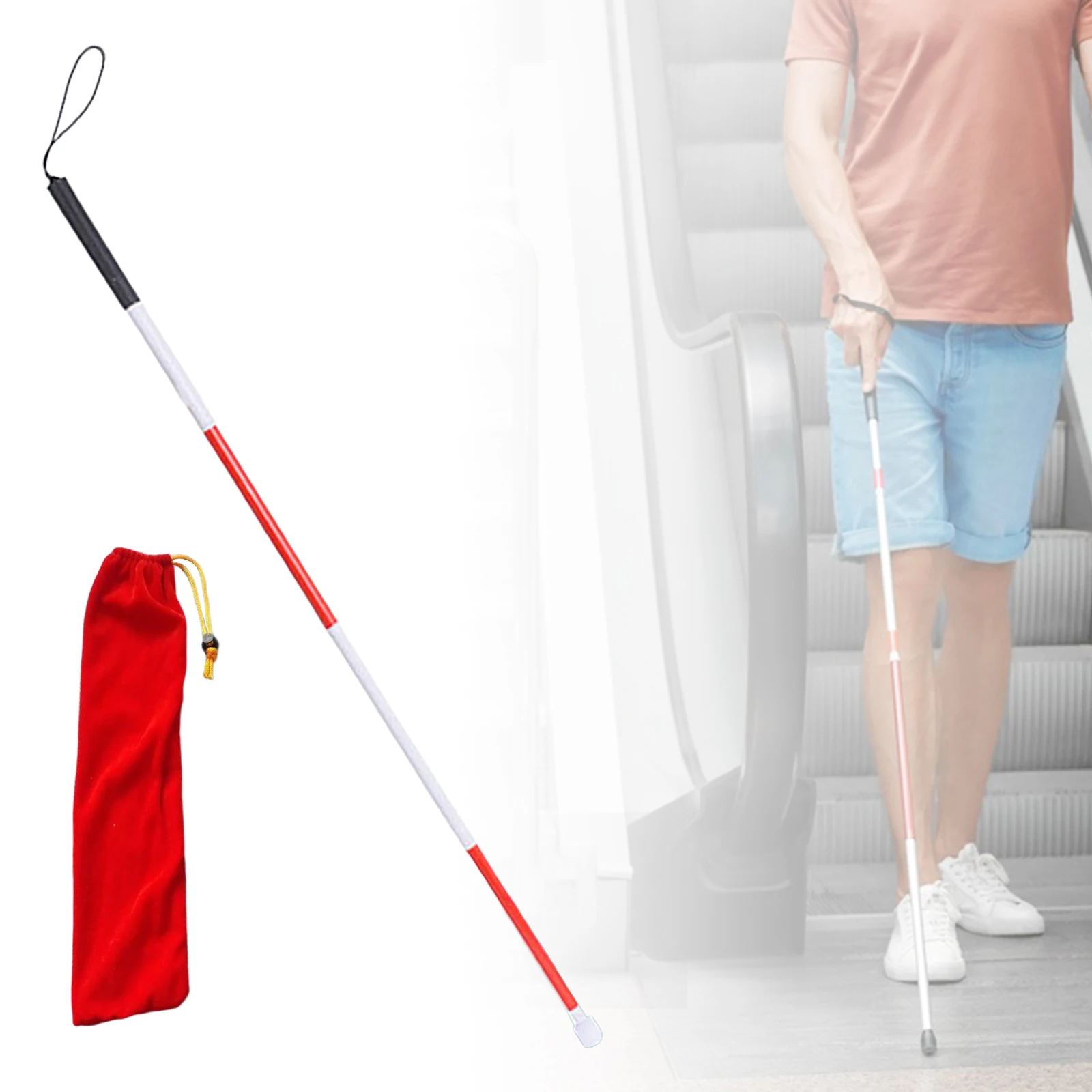 Canne pliante canne de marche - Folding Walking Sticks Hiking Adjustable avis et prix